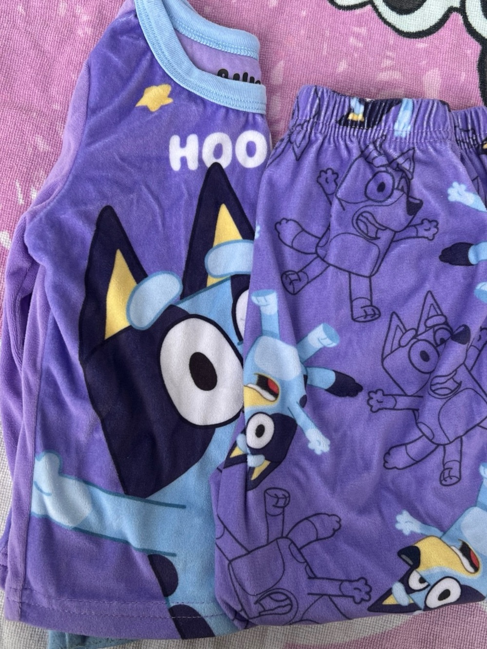 Purple Bluey Kids Pajama Set
